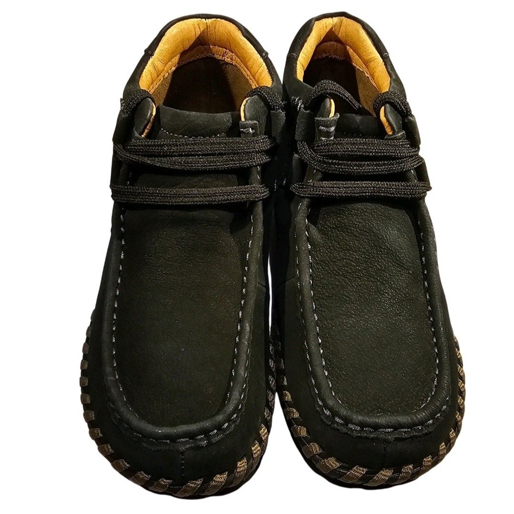 Bernie Mev Tampa Chukkas Black Leather Memory Foam Ankle Boots Size 39 8 New NWB